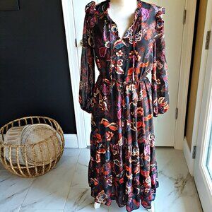 NWOT! BOHO Ruffle DRESS BY MAIA SZ 12